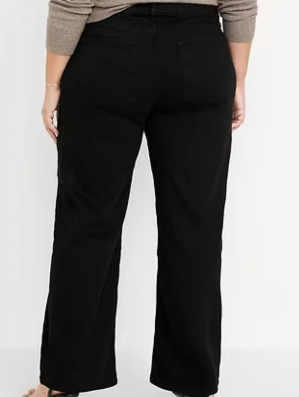 Old Navy High-Waisted Wow Wide-Leg Jeans in Black Size 20 - Picture 2 of 5